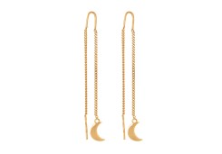 Серебряные cерьги классические с позолотой