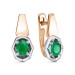 Золотые cерьги с изумрудом