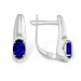 Серьги из белого золота с сапфиром