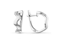 Серьги классические из белого золота