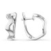 Серьги классические из белого золота