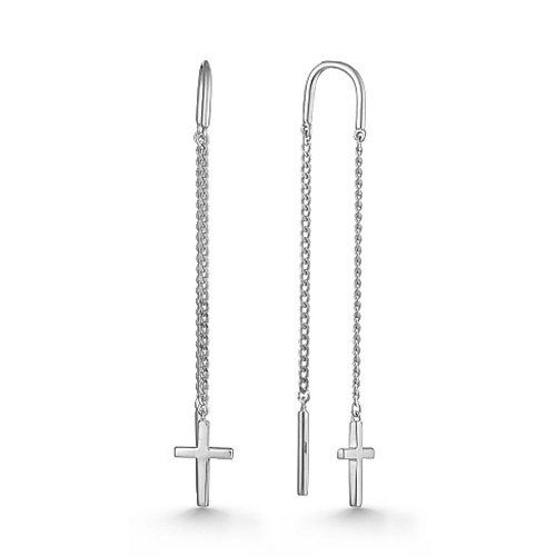 Серебряные cерьги классические