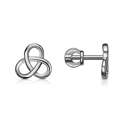 Серебряные cерьги пусеты (гвоздики)