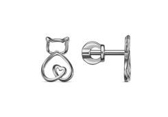 Серебряные cерьги пусеты (гвоздики)