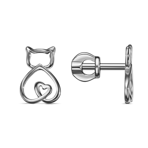 Серебряные cерьги пусеты (гвоздики)