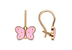 Серебряные cерьги классические с позолотой с эмалью