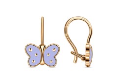 Серебряные cерьги классические с позолотой с эмалью