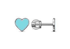 Серебряные cерьги пусеты (гвоздики) с эмалью