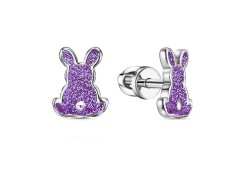 Серебряные cерьги пусеты (гвоздики) с эмалью