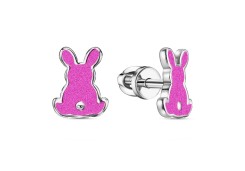 Серебряные cерьги пусеты (гвоздики) с эмалью