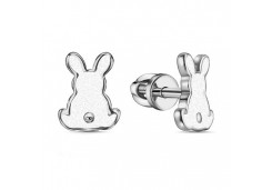 Серебряные cерьги пусеты (гвоздики) с эмалью