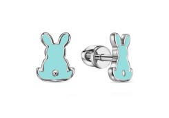 Серебряные cерьги пусеты (гвоздики) с эмалью