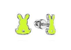 Серебряные cерьги пусеты (гвоздики) с эмалью