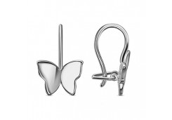 Серебряные cерьги классические с эмалью