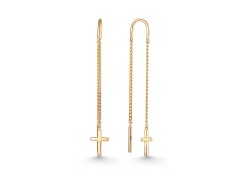 Серебряные cерьги классические с позолотой