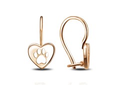 Серебряные cерьги классические с позолотой