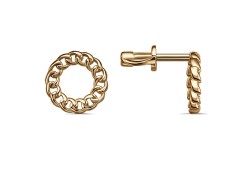 Серебряные cерьги пусеты (гвоздики) с позолотой