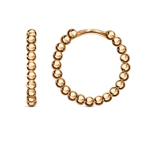 Серебряные cерьги классические с позолотой