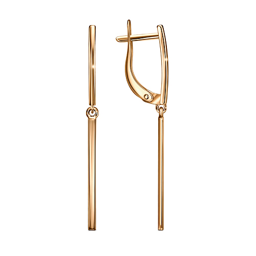 Серебряные cерьги висячие с позолотой