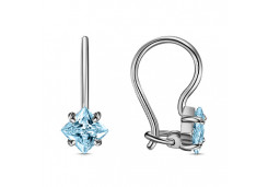 Серебряные cерьги с фианитом