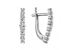 Серебряные cерьги с фианитом