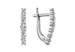 Серебряные cерьги с фианитом