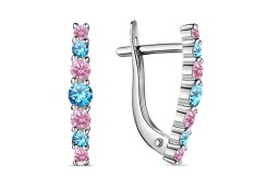 Серебряные cерьги с фианитом