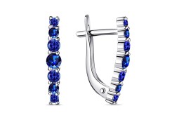 Серебряные cерьги с фианитом