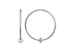 Серебряные cерьги конго с фианитом