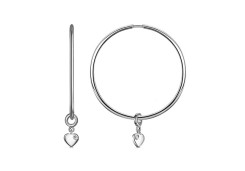 Серебряные cерьги конго с фианитом