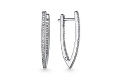 Серебряные cерьги с фианитом