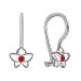 Серебряные cерьги классические с фианитом