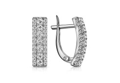 Серебряные cерьги с фианитом