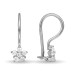 Серебряные cерьги классические с фианитом