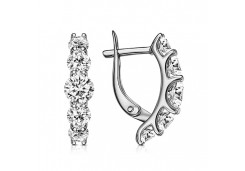 Серебряные cерьги с фианитом