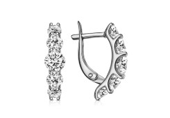 Серебряные cерьги с фианитом