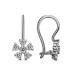 Серебряные cерьги классические с фианитом