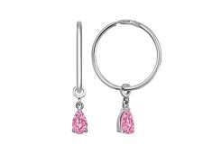 Серебряные cерьги конго с фианитом