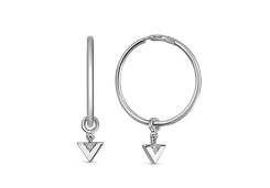 Серебряные cерьги конго с фианитом