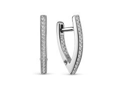 Серебряные cерьги с фианитом