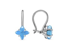 Серебряные cерьги с фианитом