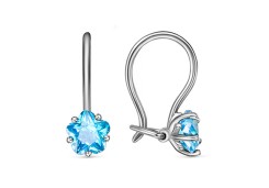 Серебряные cерьги с фианитом