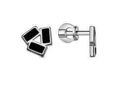 Серебряные cерьги пусеты (гвоздики) с фианитом