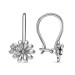 Серебряные cерьги классические с фианитом