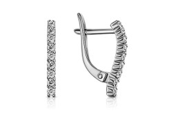 Серебряные cерьги с фианитом
