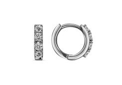 Серебряные cерьги классические с фианитом