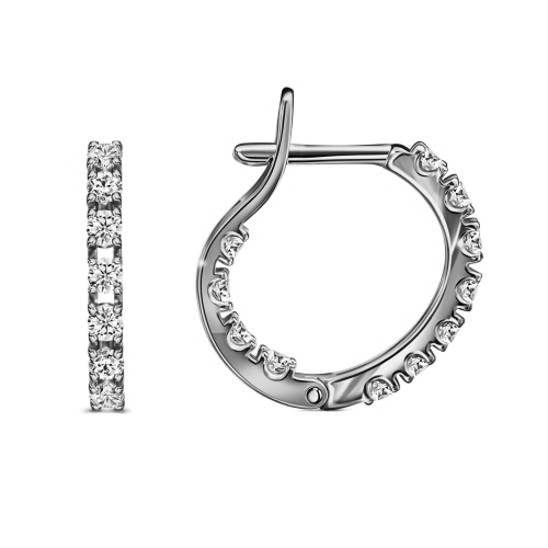 Серебряные cерьги с фианитом