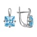 Серебряные cерьги с фианитом