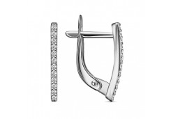 Серебряные cерьги с фианитом