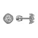 Серебряные cерьги пусеты (гвоздики) с фианитом